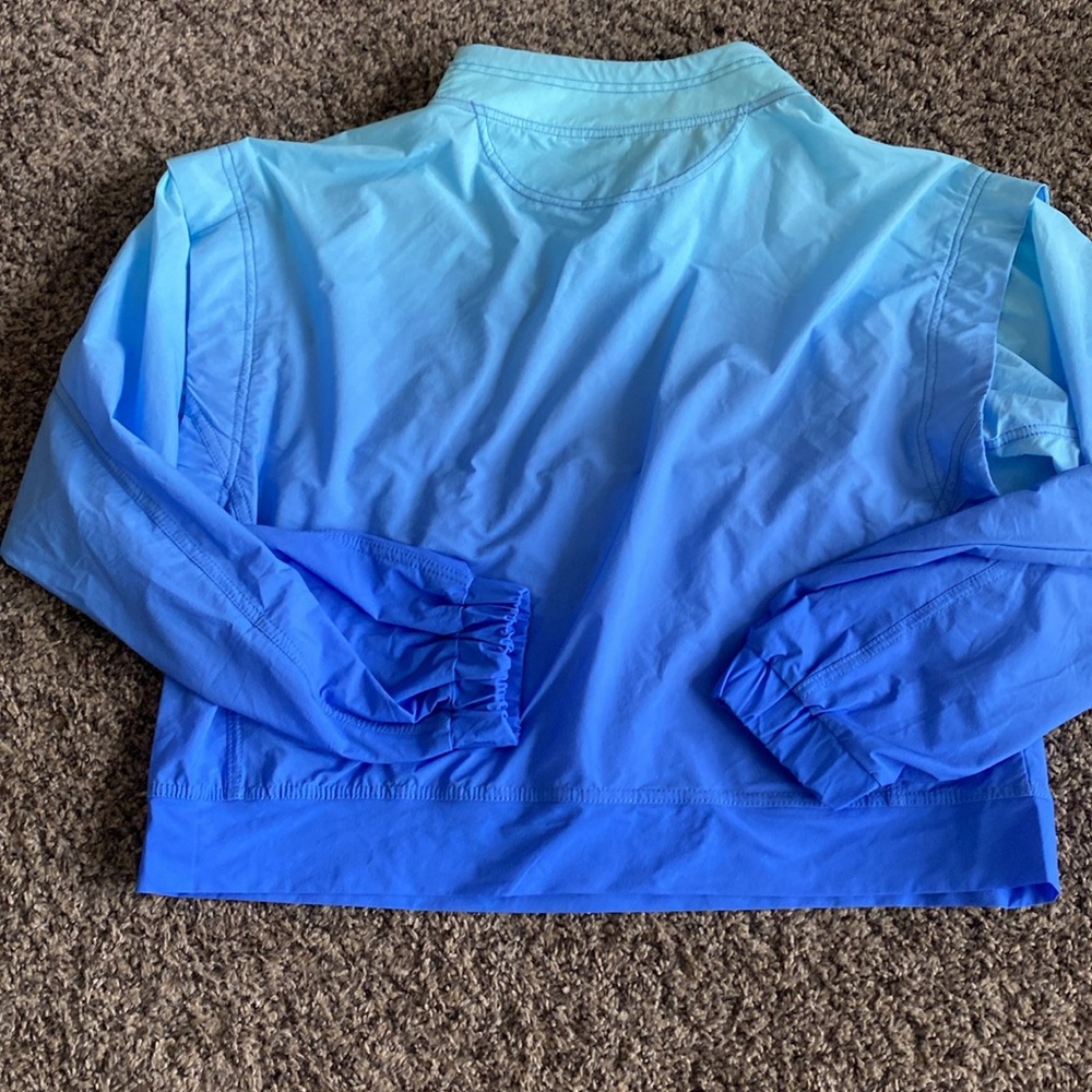Free People Movement Backspin Quarter Zip Ombre Blue Pullover Jacket Active - Picture 9 of 9
